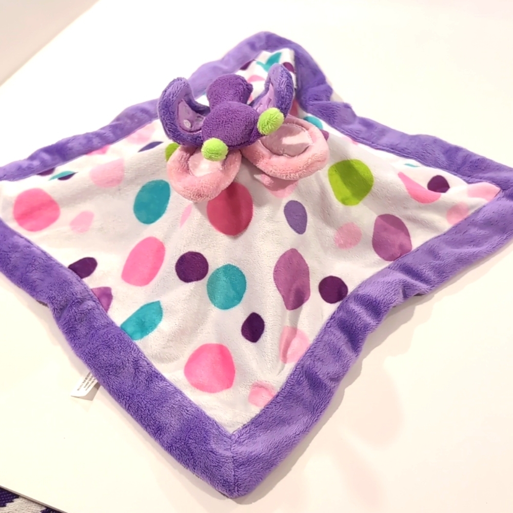 Carter's Purple Butterfly Polka Dot Security Blanket Lovey
